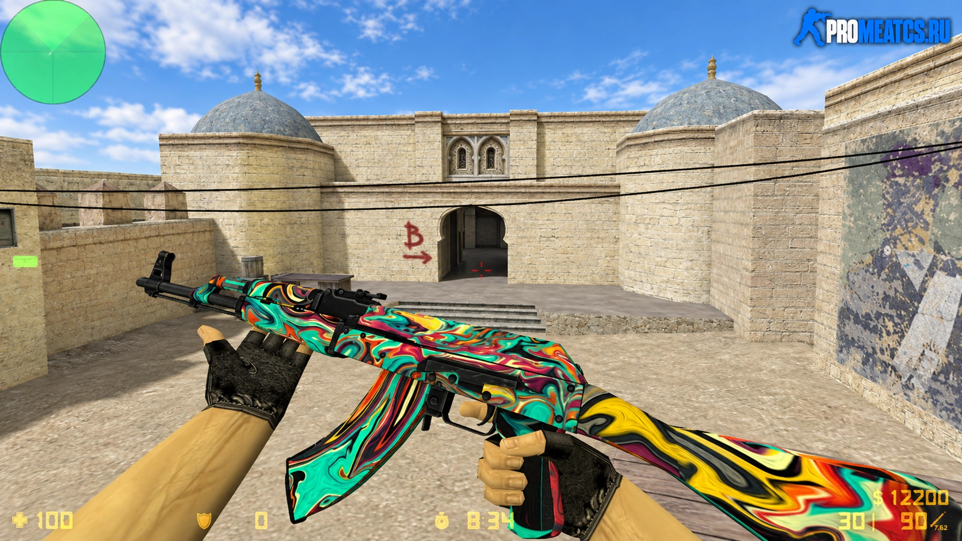 Модель AK-47 Красочный Апокалипсис для CS 1.6 — скриншот 1