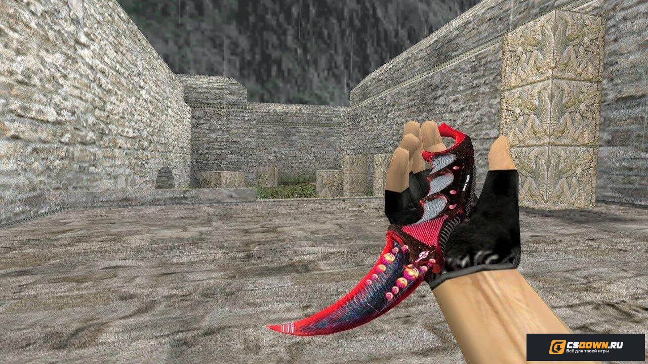 Керамбит | Dreamer Red для CS 1.6 — скриншот 1