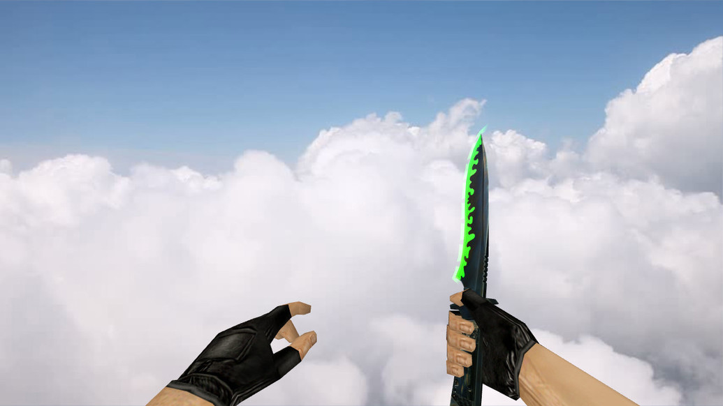 Knife Neon Green для CS 1.6 — скриншот 1