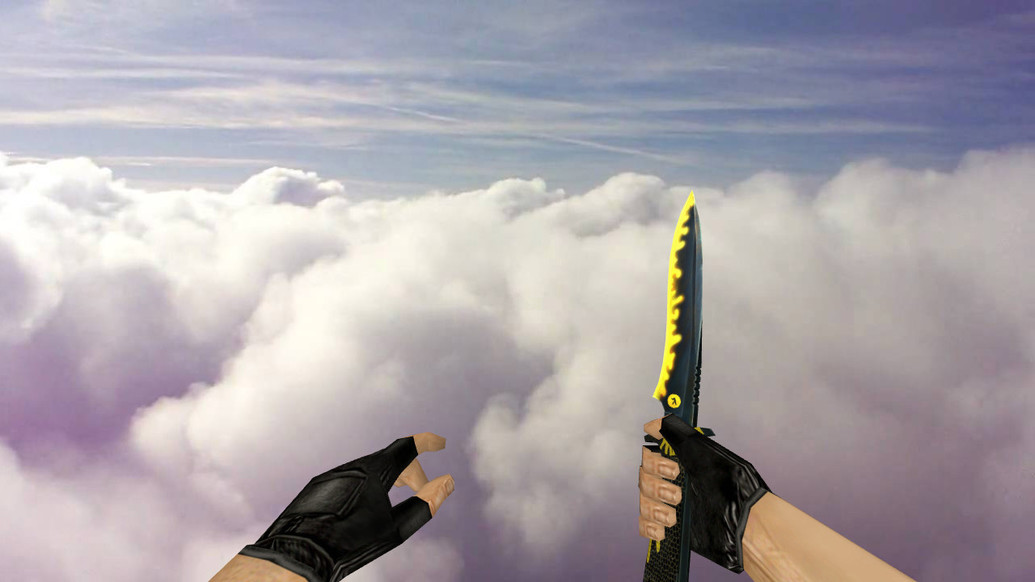 Default Knife Yellow-Hand для CS 1.6 — скриншот 1