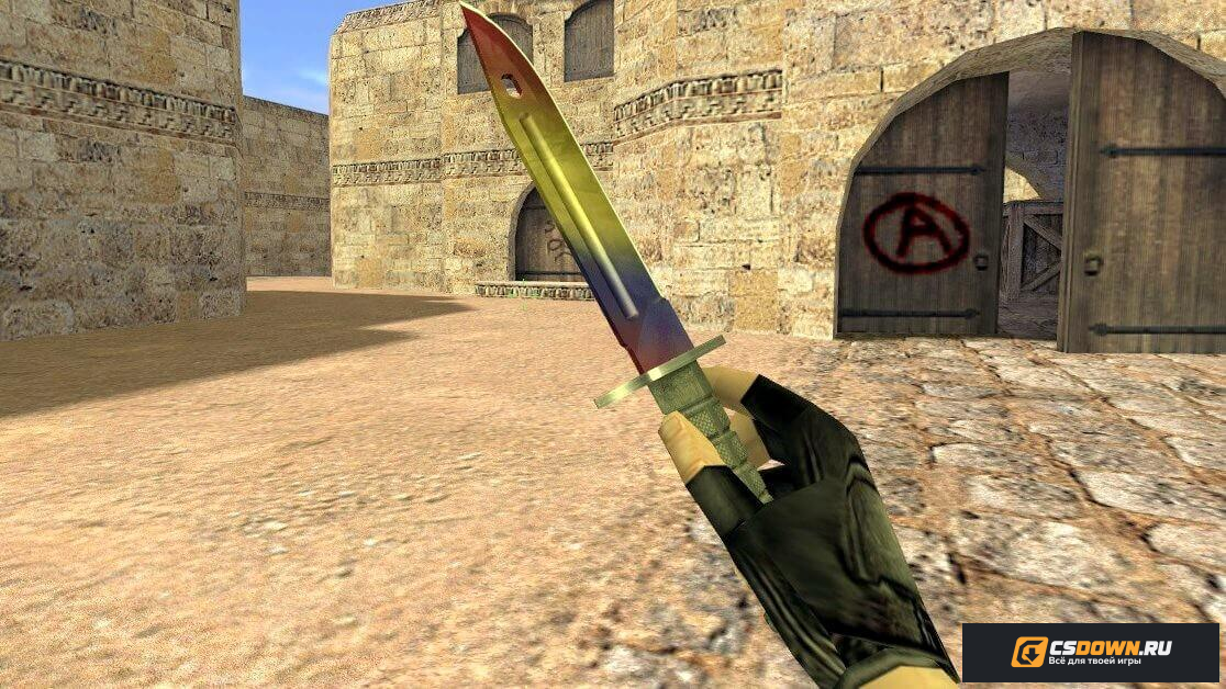 Штык-нож | Мраморный градиент для CS 1.6 — скриншот 1