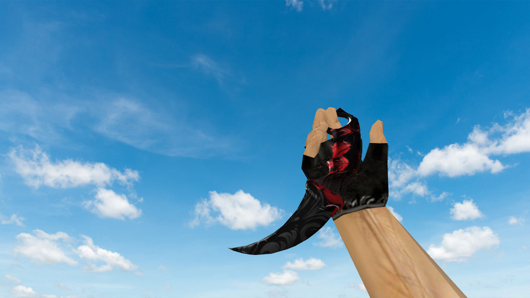 Karambit Red Khokhloma для CS 1.6 — скриншот 1