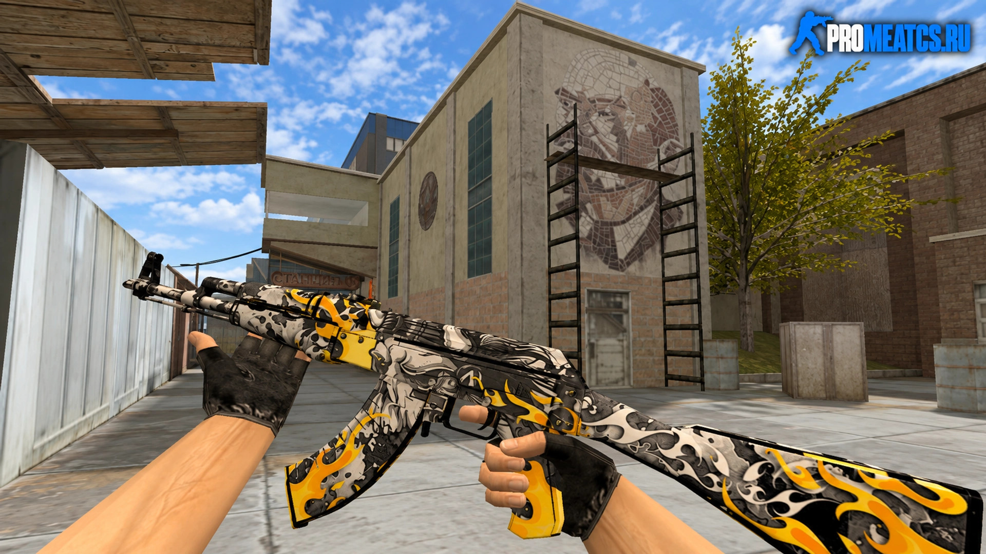 Модель AK-47 «Firewalker» для CS 1.6 — скриншот 1