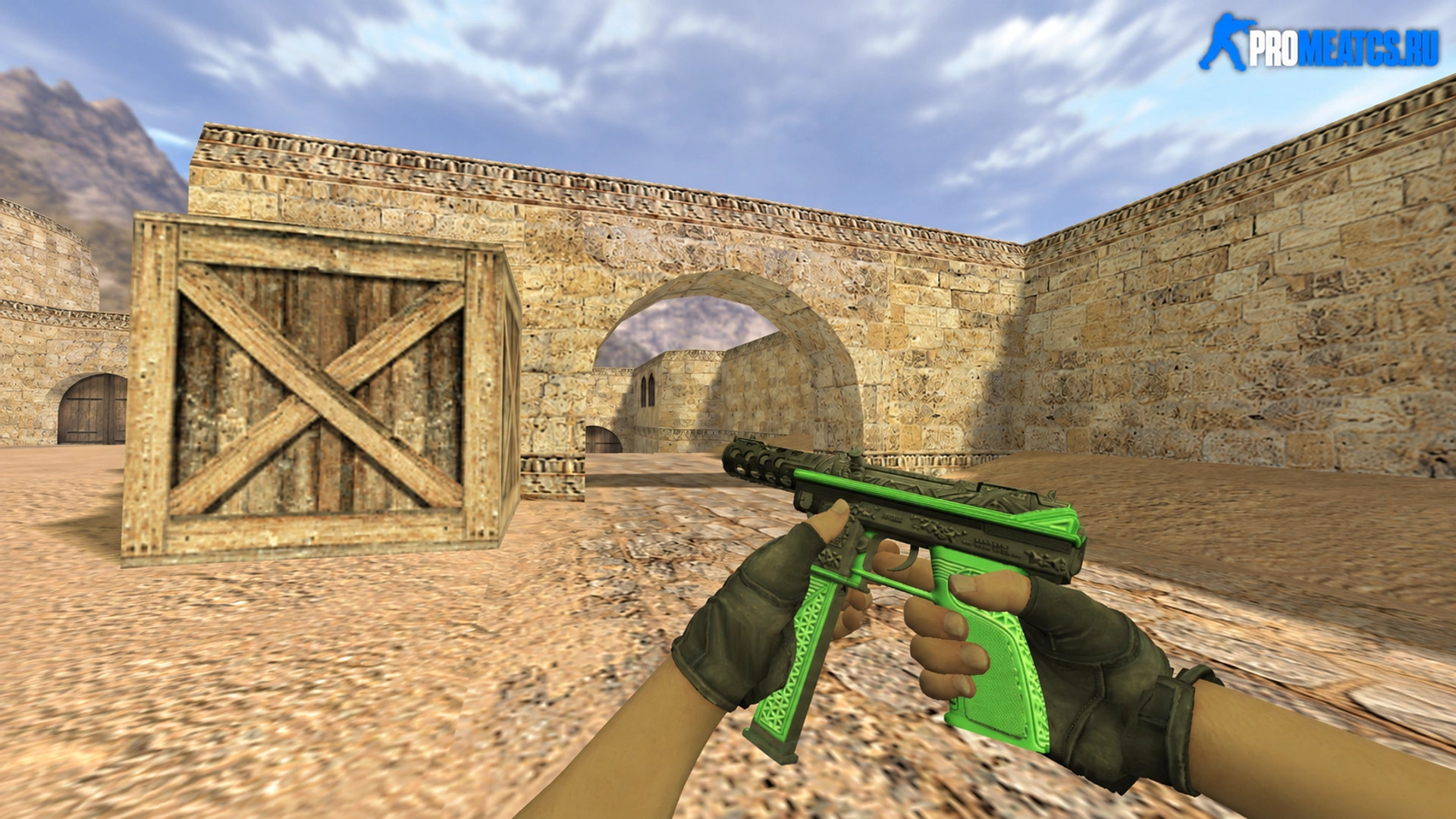 Модель TEC-9 «Мистер Грин» для CS 1.6 — скриншот 1