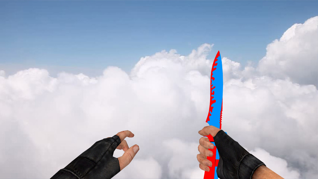 Knife Red and Blue для CS 1.6 — скриншот 1
