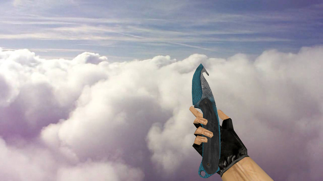Gut Knife Bark Beetle Blue для CS 1.6 — скриншот 1