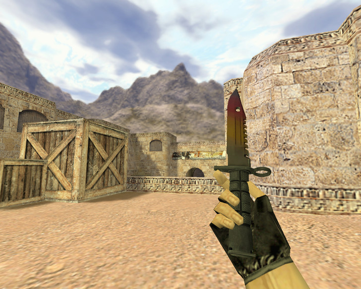 Штык-нож М9 Градиент для CS 1.6 — скриншот 1