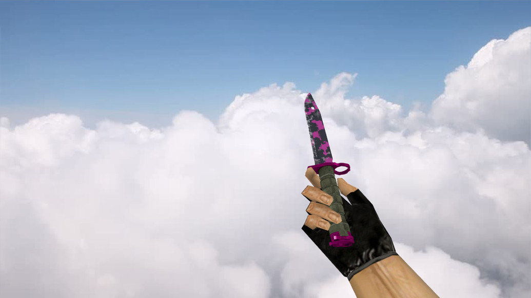 Bayonet | Пиксельный камуфляж "Розовый" для CS 1.6 — скриншот 1