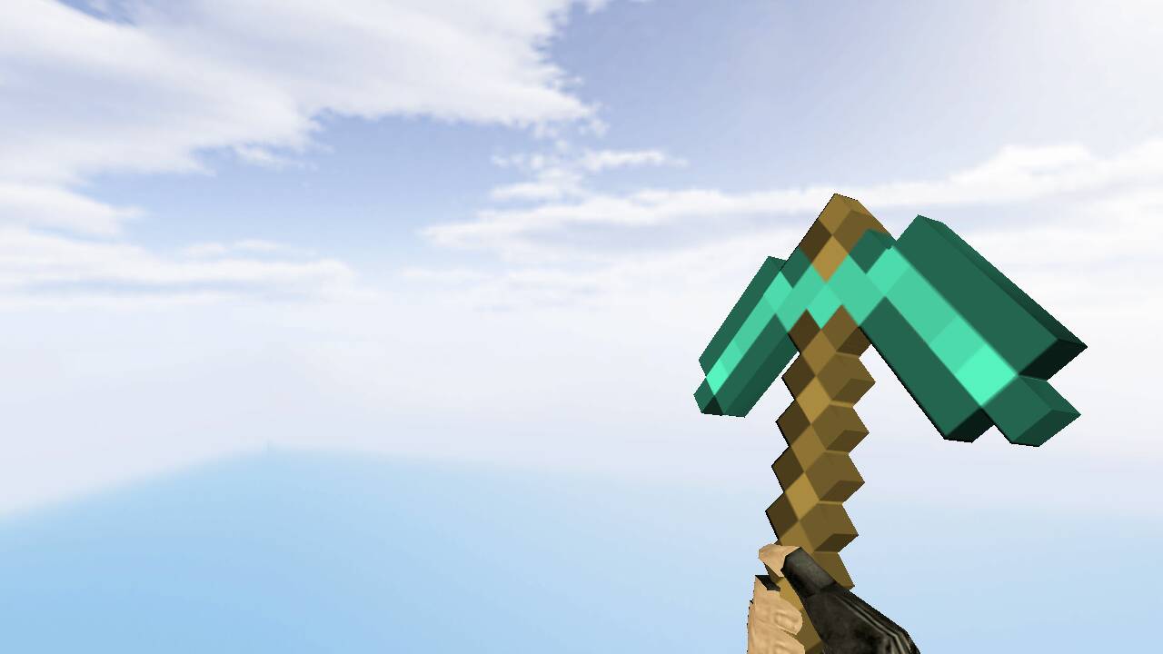 Нож | Кирка из Minecraft для CS 1.6 — скриншот 1