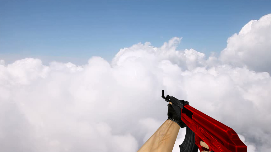 Default AK-47 Ultimate Red для CS 1.6 — скриншот 1