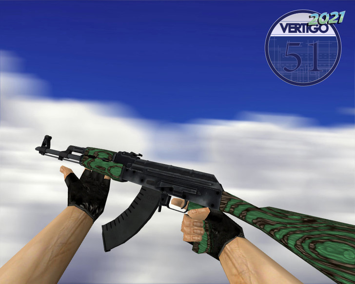 AK-47 | Зелёный глянец для CS 1.6 — скриншот 1