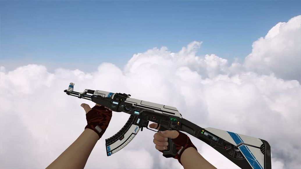 AK-47 Sci Fi Blue для CS 1.6 — скриншот 1