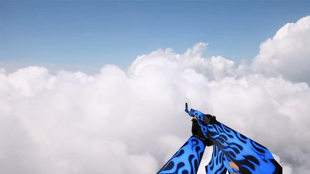 AK-47 Blue Flame для CS 1.6 — скриншот 1