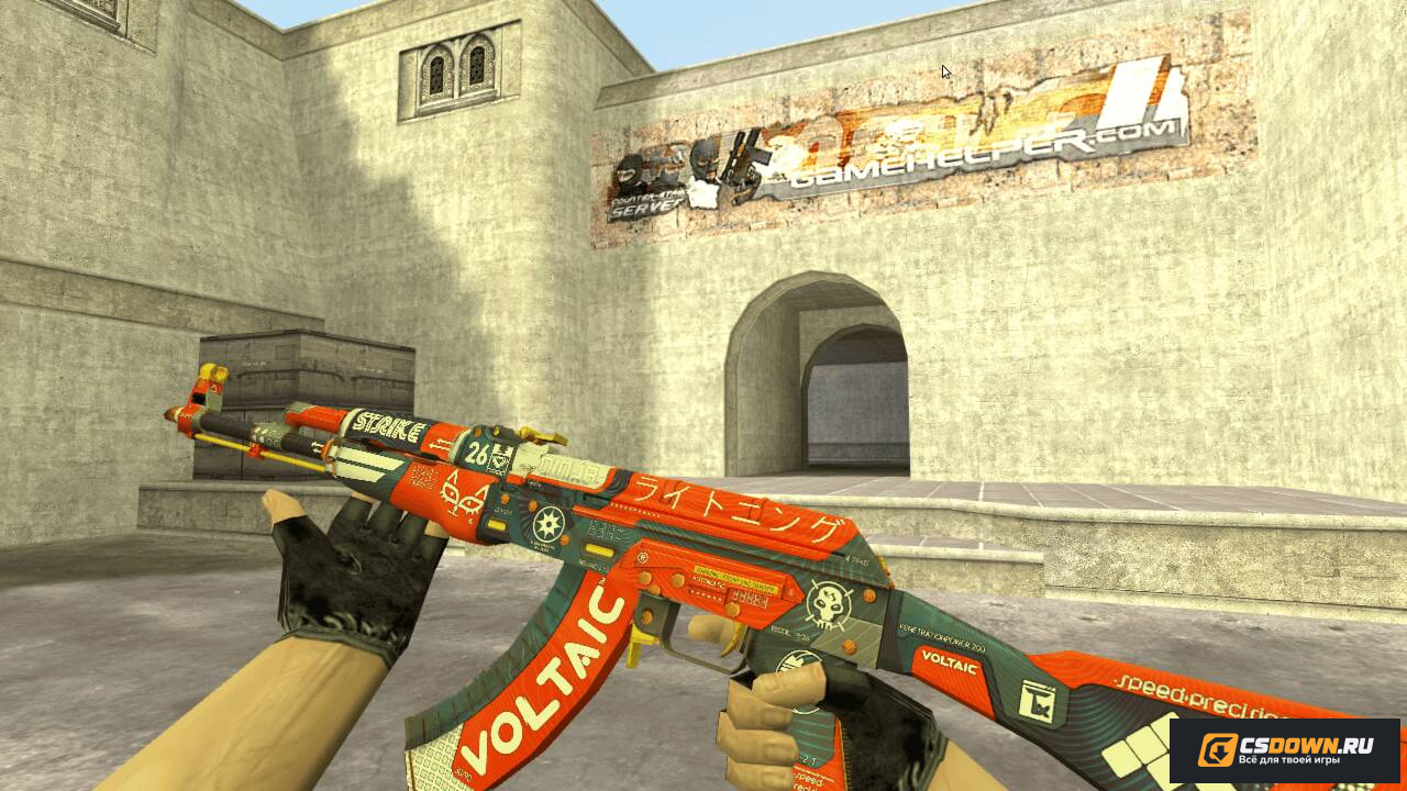 АК-47 | Кровавый спорт — оранжевые панели для CS 1.6 — скриншот 1