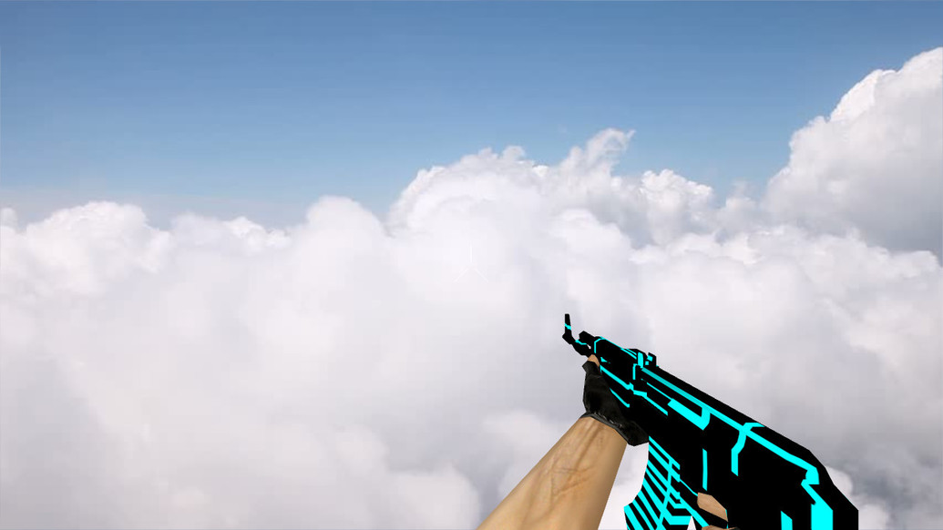 Default AK-47 Blue Lines для CS 1.6 — скриншот 1