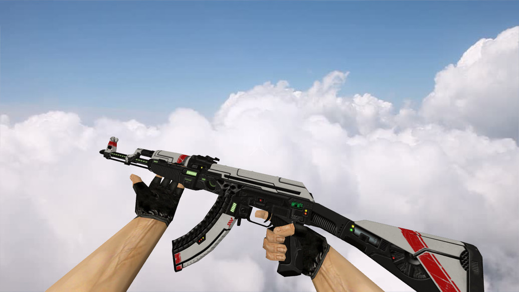 AK-47 Sci Fi Red для CS 1.6 — скриншот 1