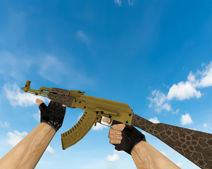 AK-47 | Золотая арабеска для CS 1.6 — скриншот 1