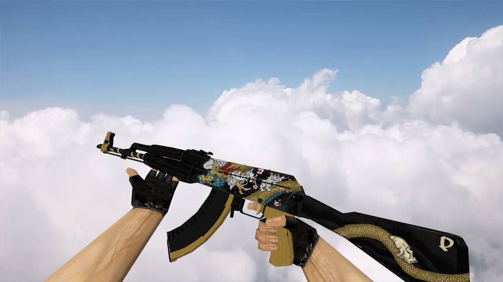 AK-47 Dragon Gold для CS 1.6 — скриншот 1