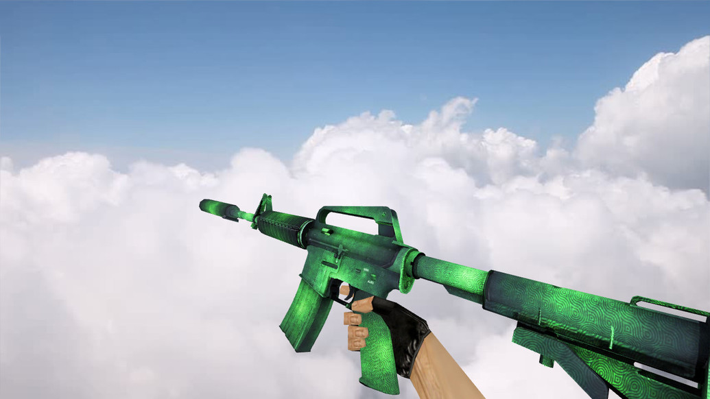 M4A1 | Зеленая гравировка для CS 1.6 — скриншот 1