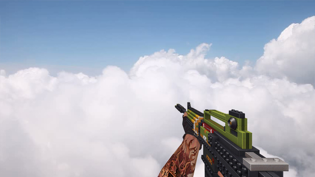M4A1 LEGO с зелёными панелями для CS 1.6 — скриншот 1