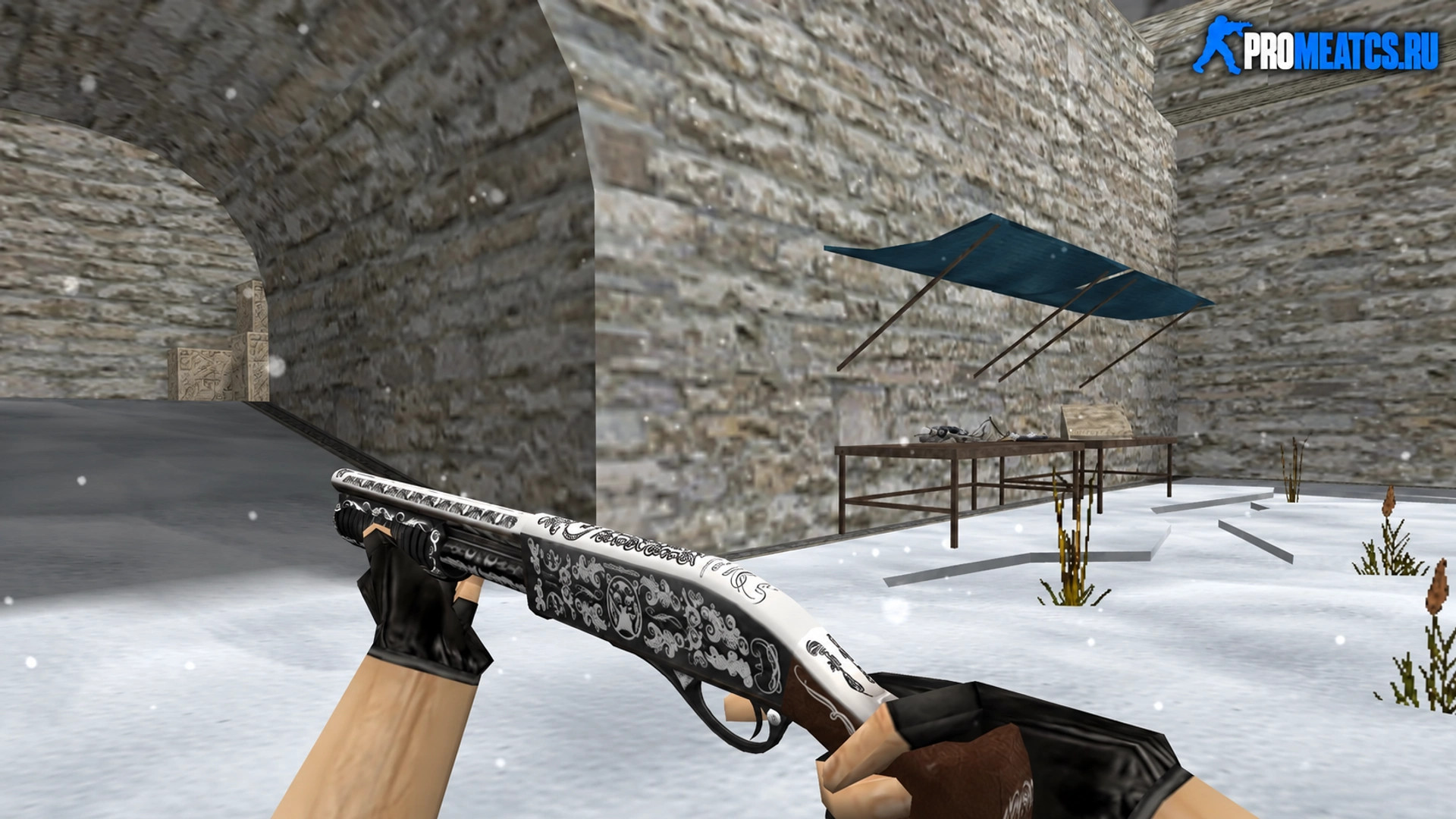 Модель HD Sawed-Off «Royal Silver» для CS 1.6 — скриншот 1