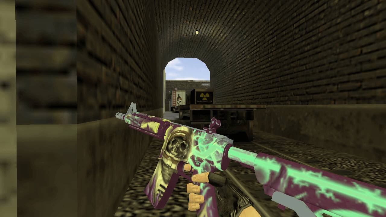 M4A1 «Безлюдный космос» — мятно-фиолетовый вариант для CS 1.6 — скриншот 1