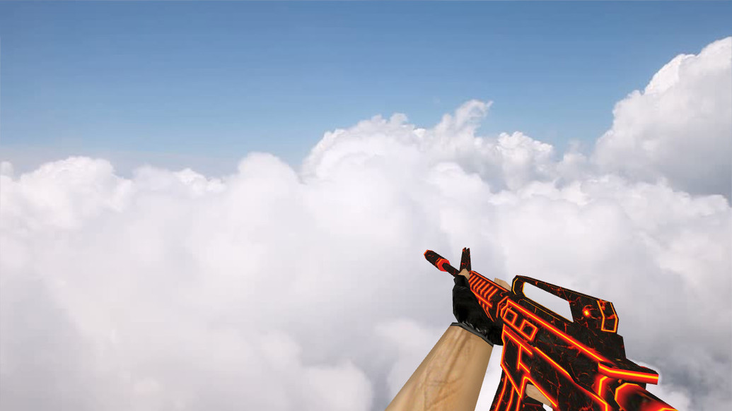M4A1 Hot Lava для CS 1.6 — скриншот 1
