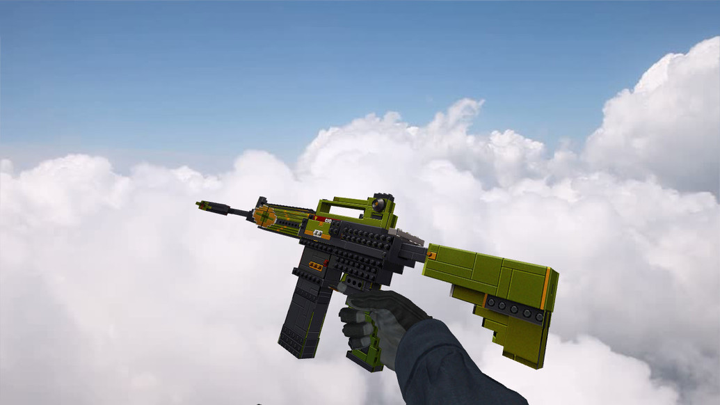 M4A1 LEGO с жёлто-оливковыми деталями для CS 1.6 — скриншот 1