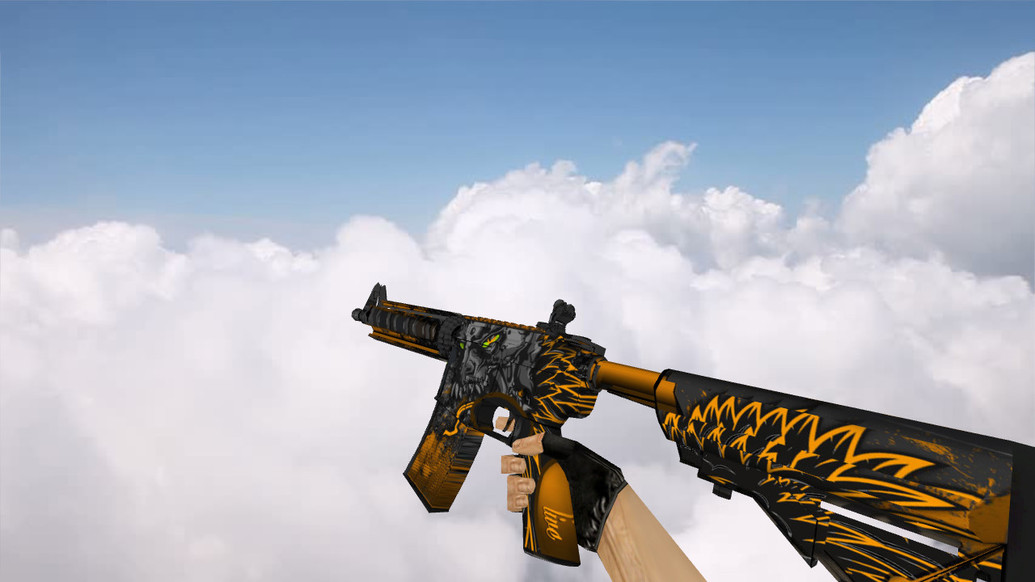 M4A4 Sky Fire для CS 1.6 — скриншот 1