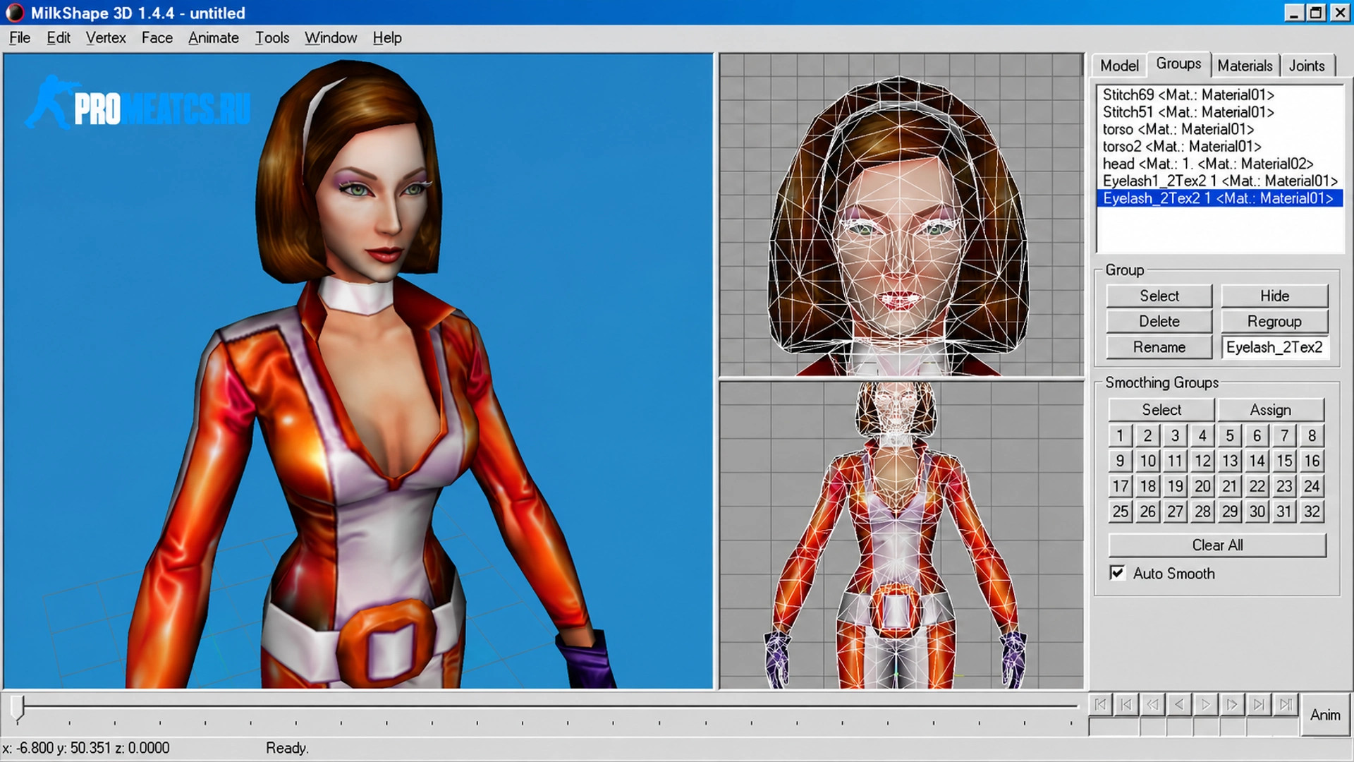 MilkShape 3D 1.8.4 - Для 3D моделирования в CS 1.6 — скриншот 1