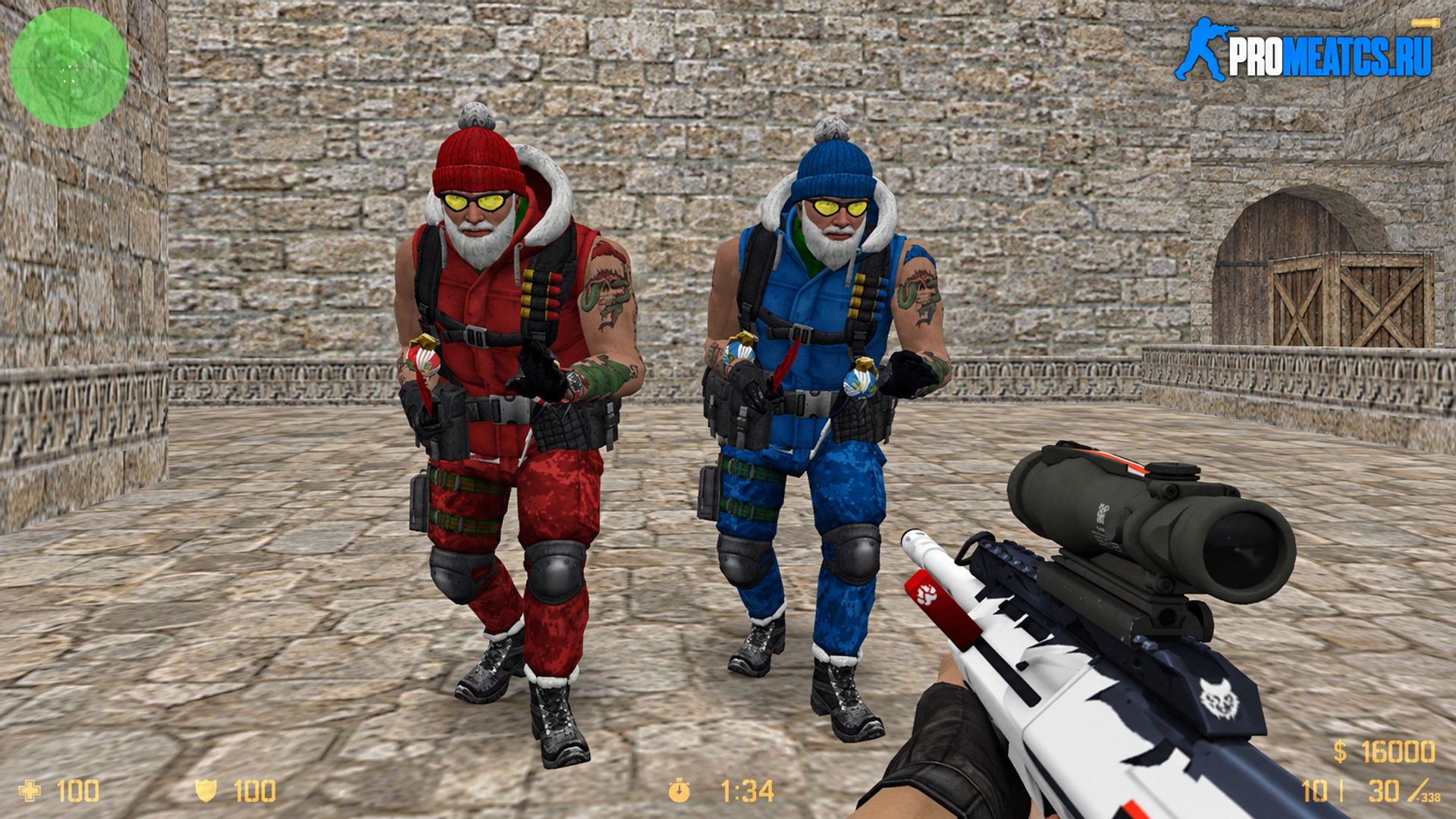 Модель админа «Battle Santa» для CS 1.6 — скриншот 1