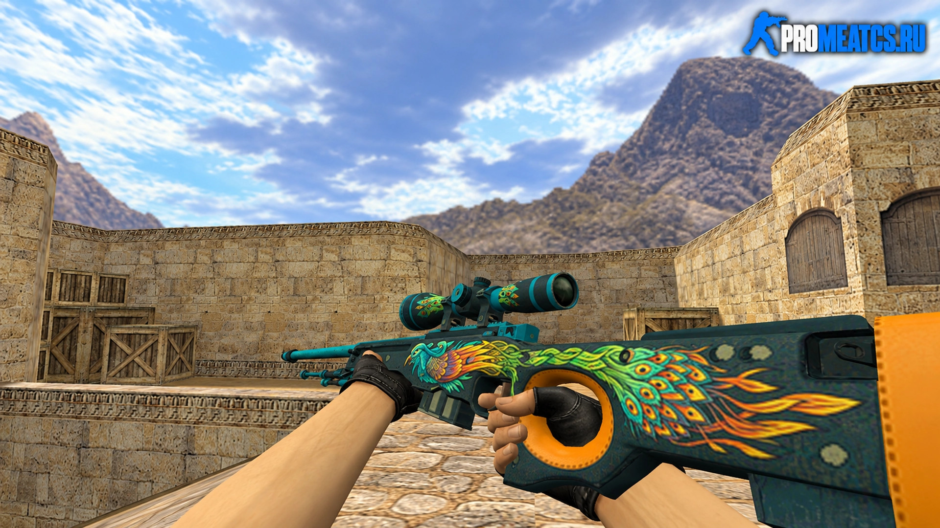 Модель AWP «Яростный павлин» для CS 1.6 — скриншот 1