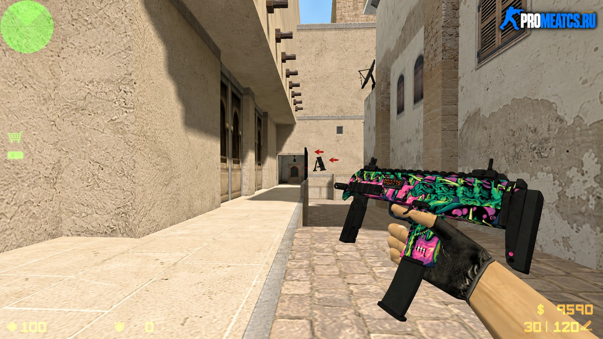 Модель MP7 Necrovore для CS 1.6 — скриншот 1