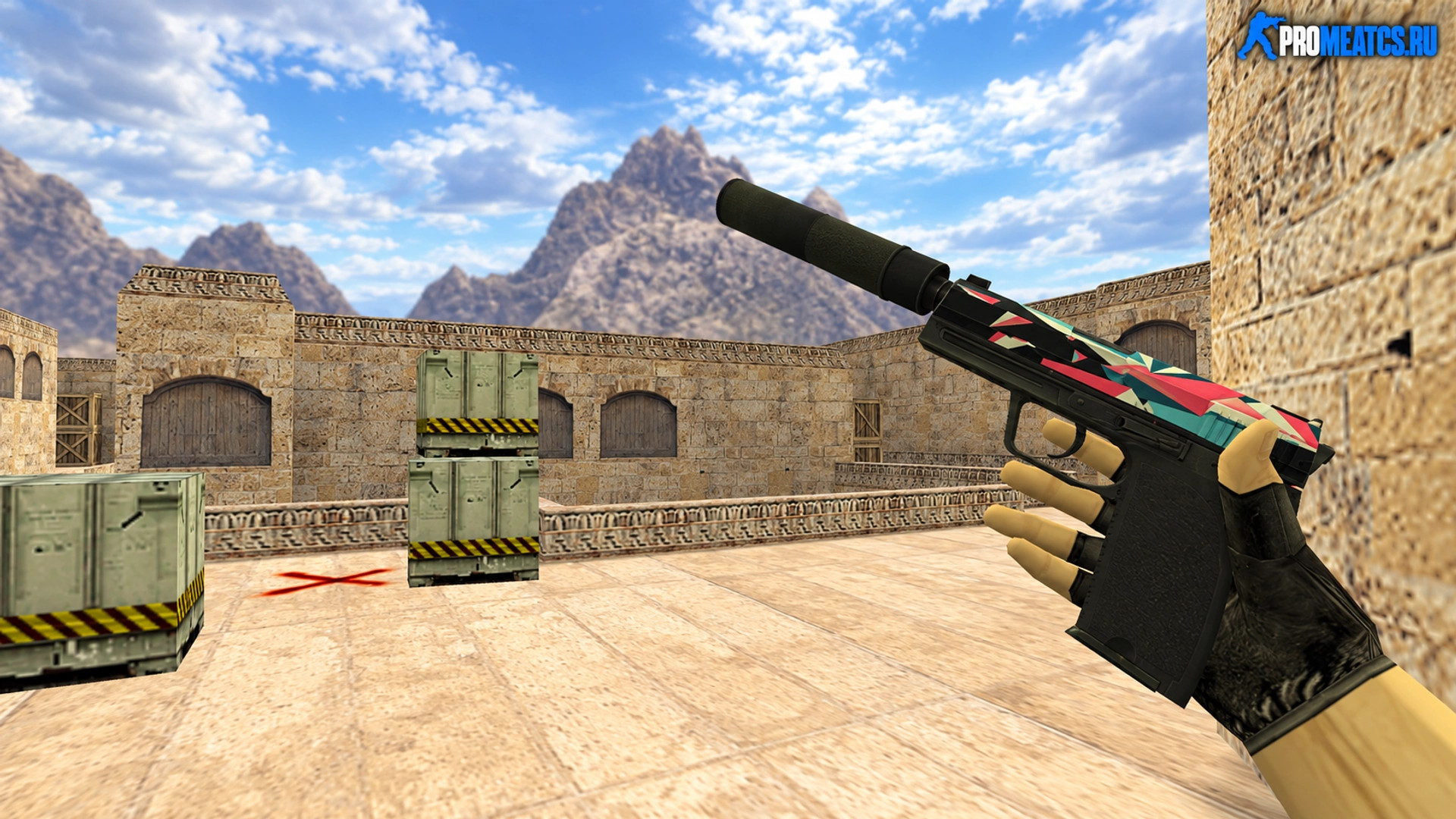 Модель USP Буйство красок для CS 1.6 — скриншот 1