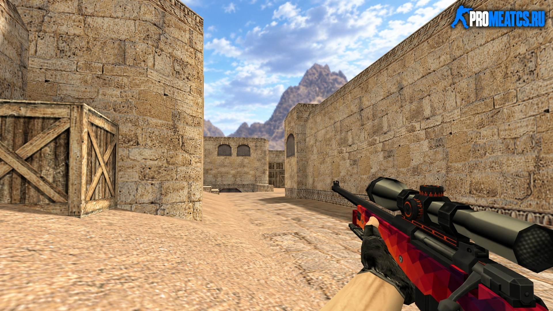 Модель AWP «Красная мозайка» для CS 1.6 — скриншот 1