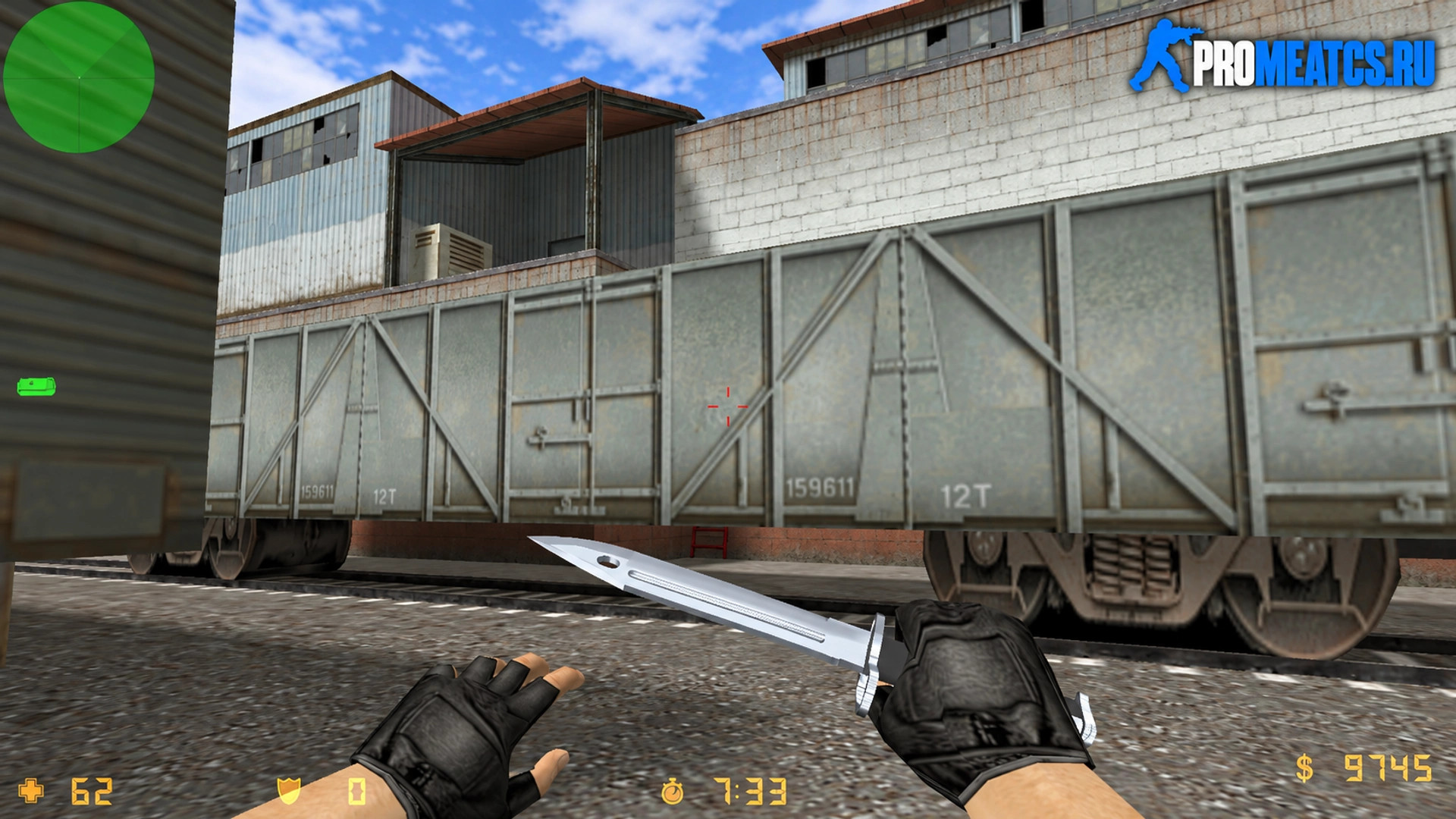 Модель Штык-нож «Серебряный Хром» для CS 1.6 — скриншот 1