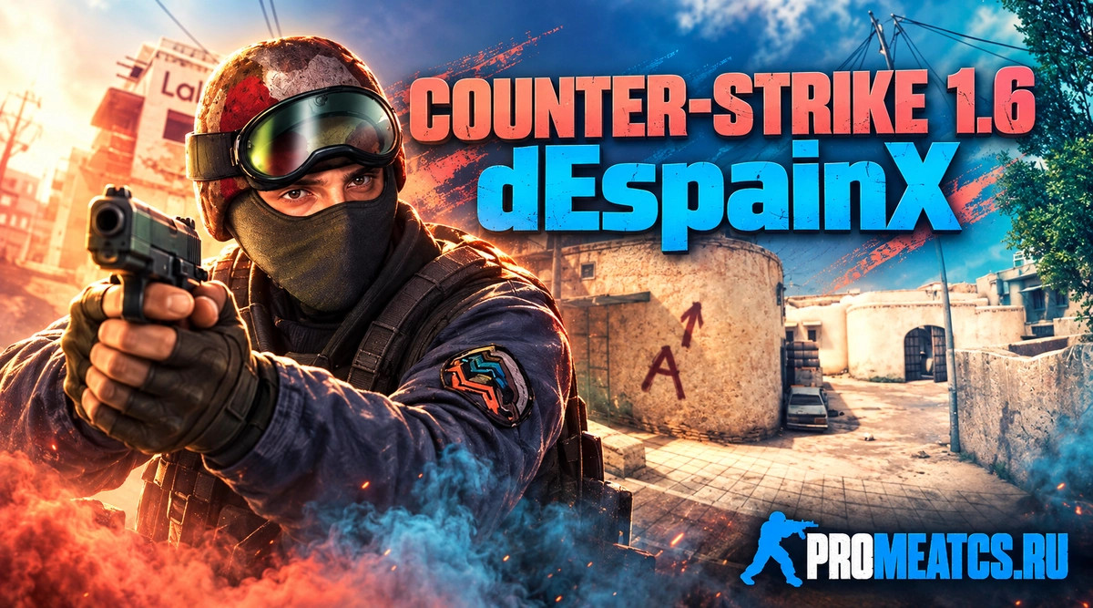 CS 1.6 (КС 1.6) с красно-синими моделями игроков — скриншот 1