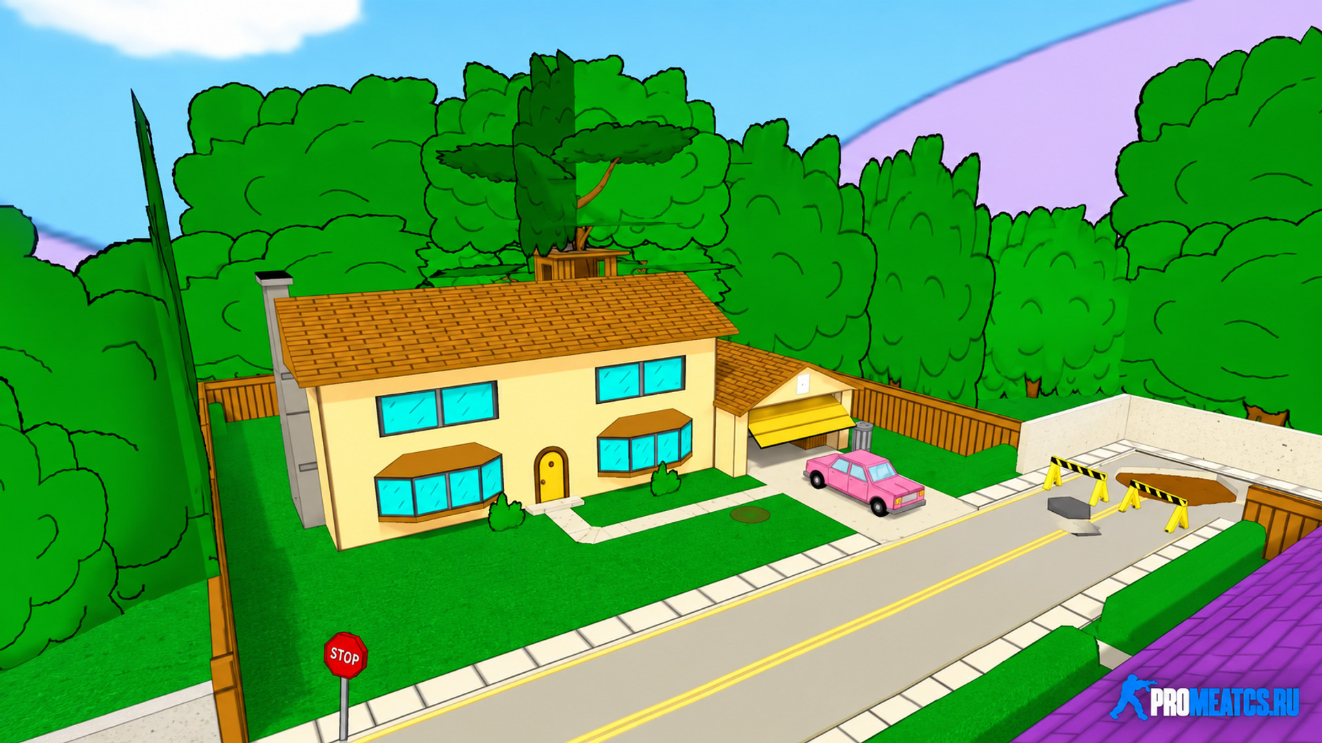 Карта «de_simpsons» для CS 1.6 — скриншот 1