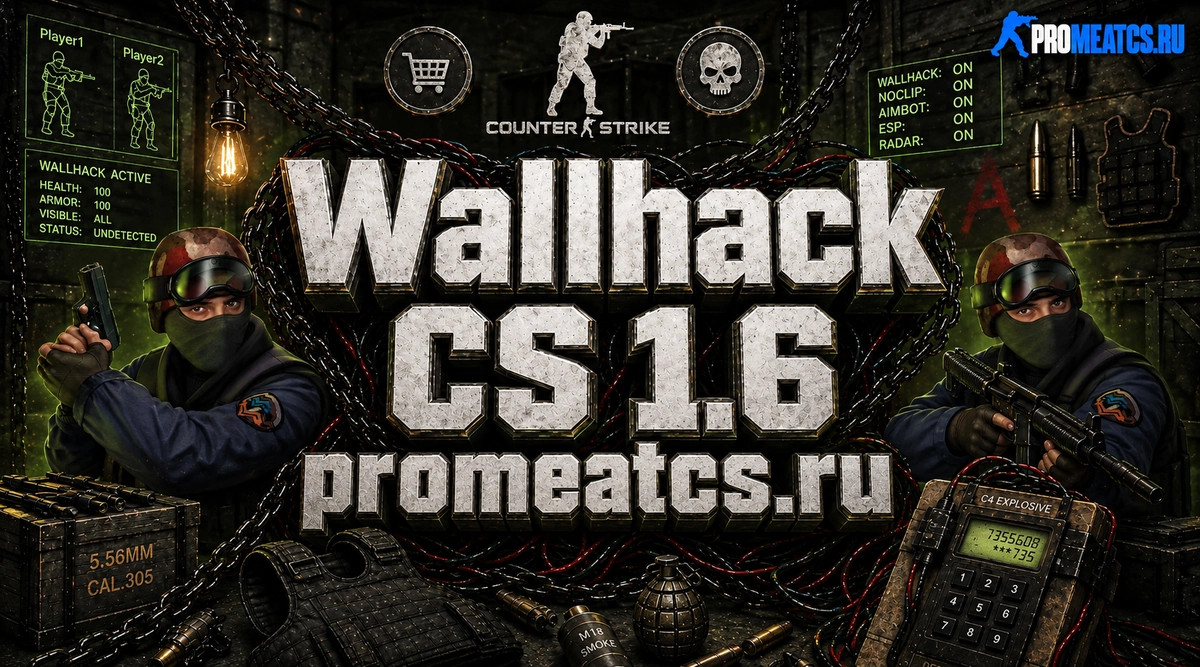 Чит WH для CS 1.6 — скриншот 1