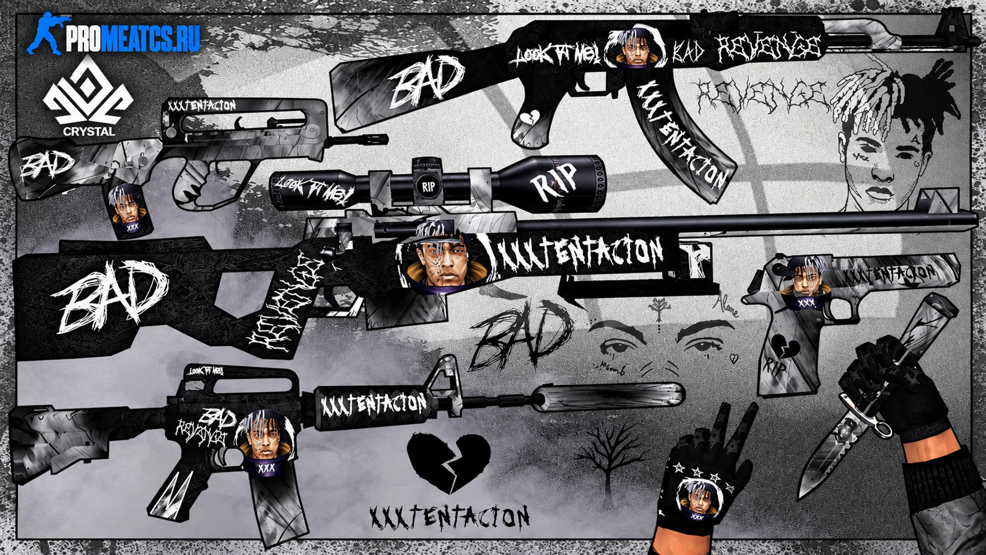 Пак оружия «XXXTentacion» для CS 1.6 — скриншот 1