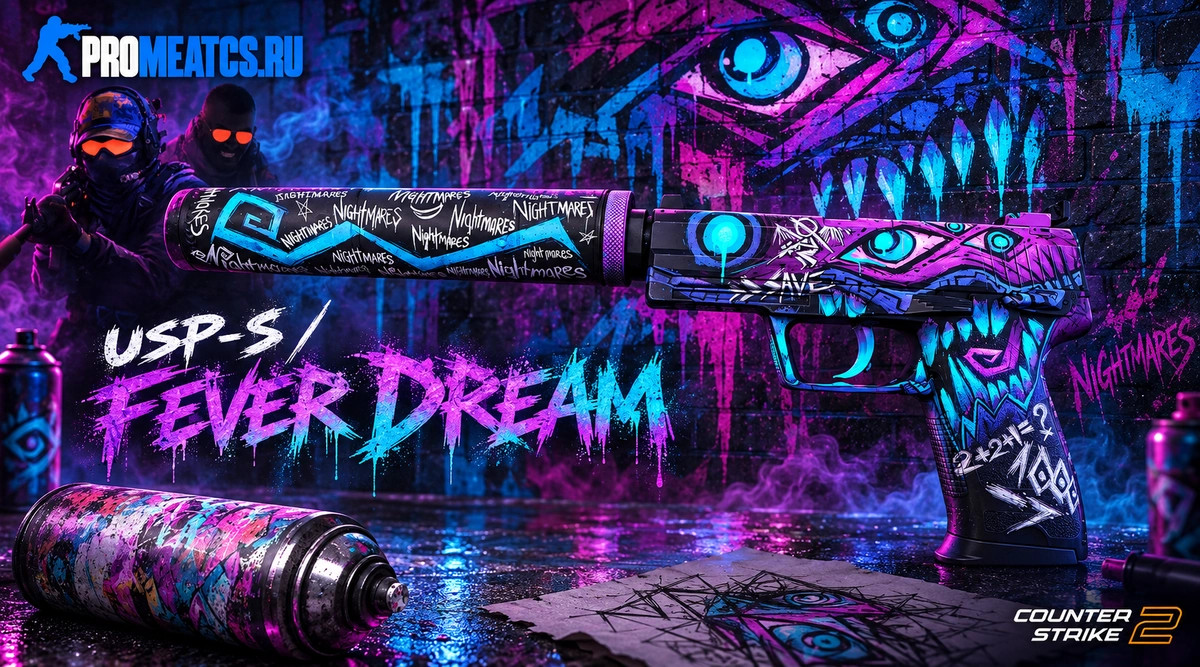 Модель USP-S «Fever Dream» из КС 2 для КС 1.6 — скриншот 1