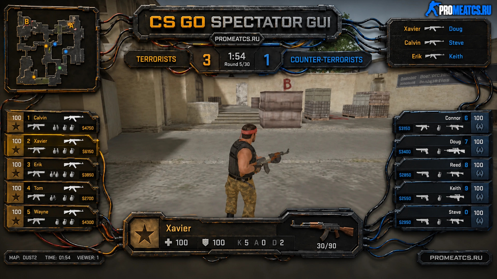 CS GO Spectator GUI для CS1.6 — скриншот 1
