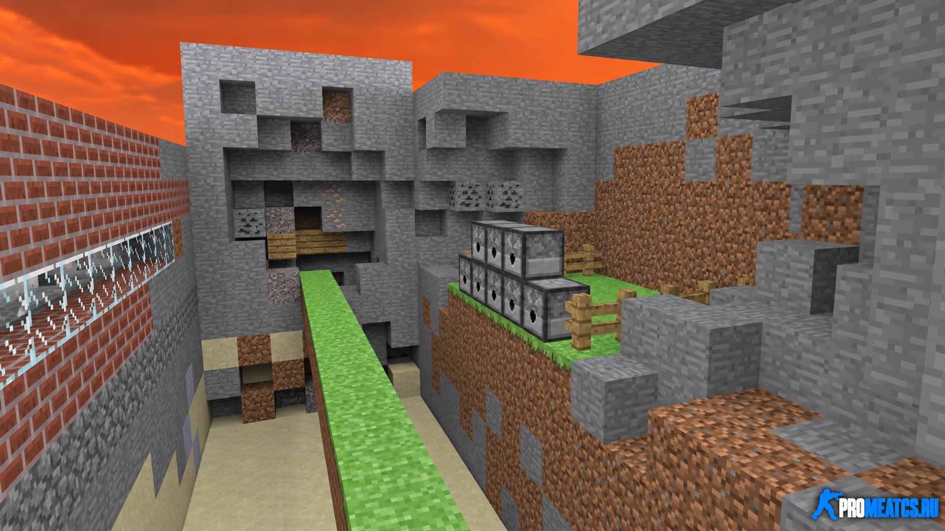 Карта «deathrun_minecraft_fg» для CS 1.6 — скриншот 1