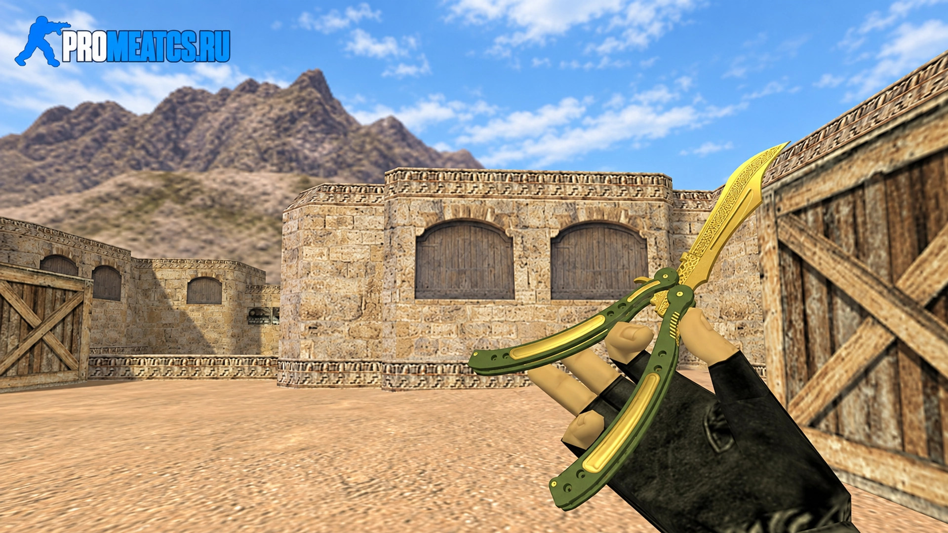 Модель «Нож бабочка Dragon Lore» для CS 1.6 — скриншот 1