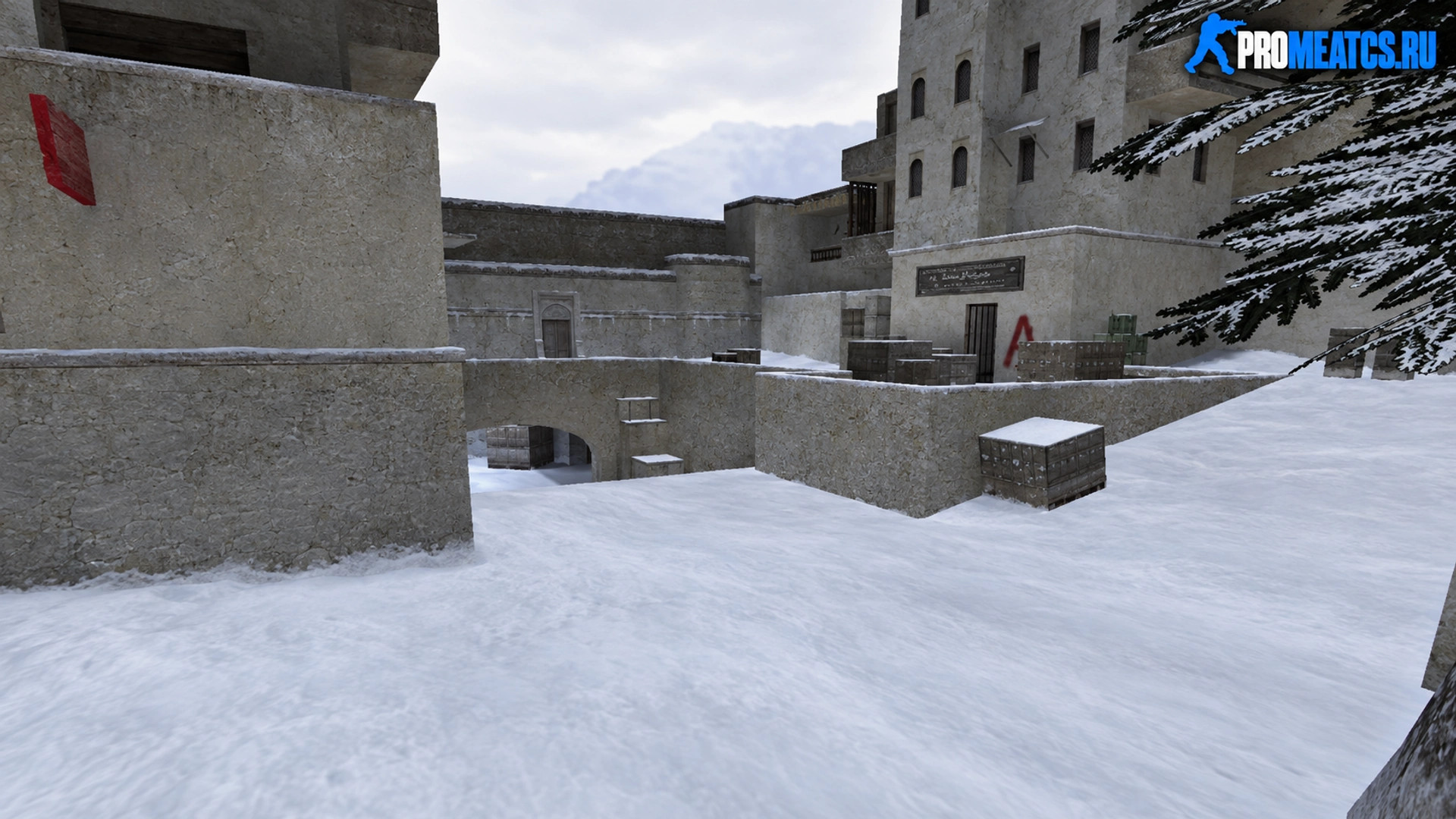 Карта «css_dust2winter_go» для CS 1.6 — скриншот 1