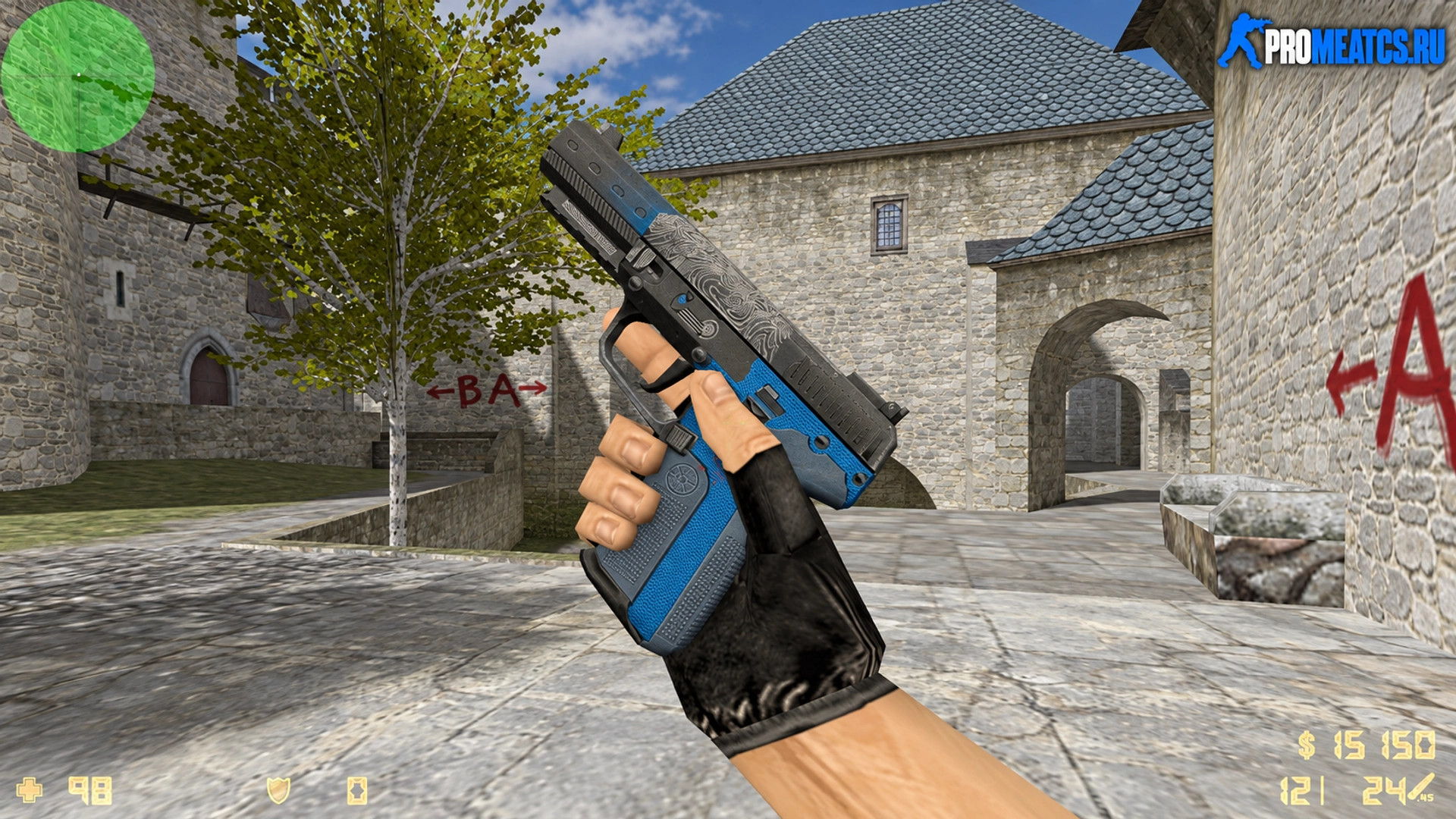 Модель Five-Seven Короед Синий для CS 1.6 — скриншот 1