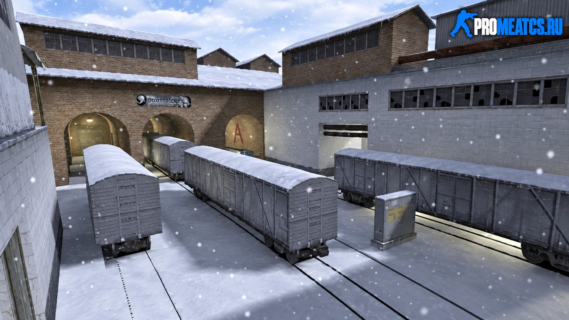 Карта «css_train_winter» для CS 1.6 — скриншот 1