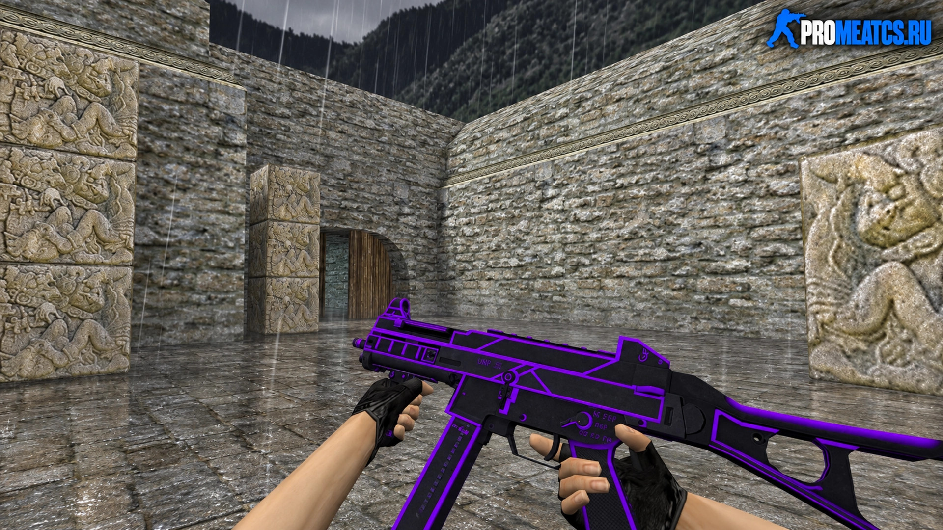 Модель HD UMP-45 «Bee Sting Purple» для CS 1.6 — скриншот 1