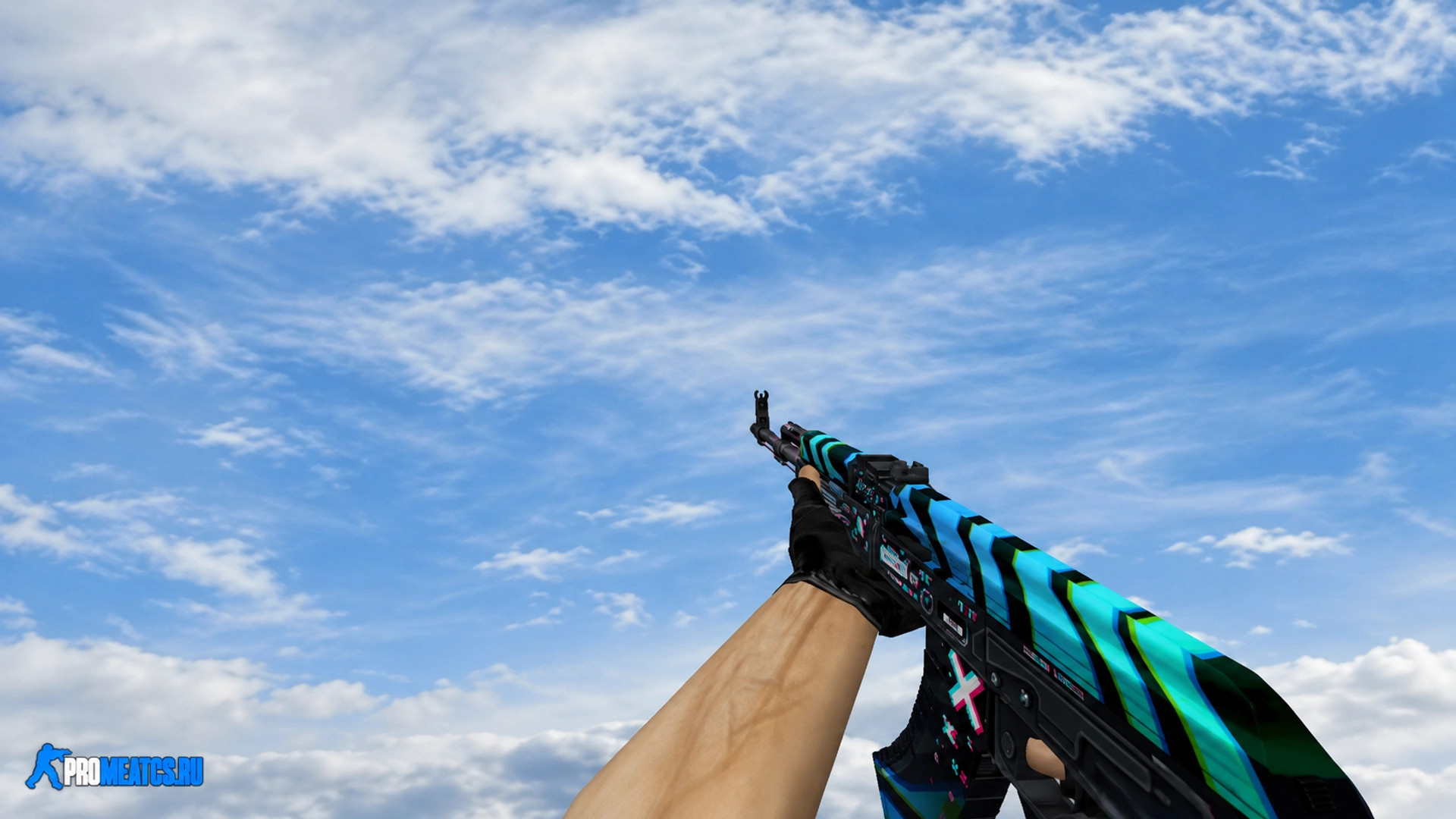 Пак оружия «Chromatic Aberration Candy Blue» для CS 1.6 — скриншот 1
