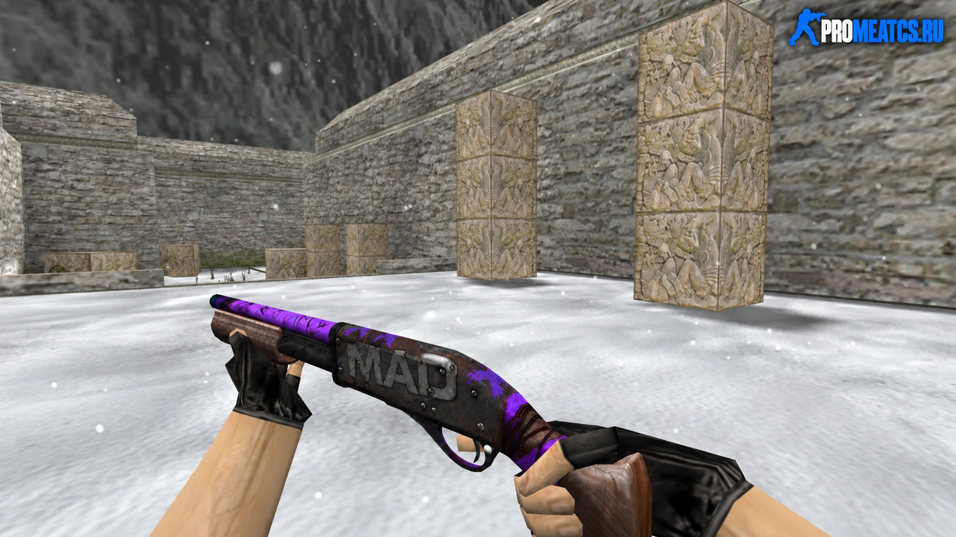 Модель HD Sawed-Off «Purple Maniac» для CS 1.6 — скриншот 1